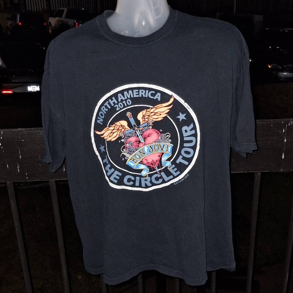 Vintage BON JOVI The Circle Tour Band T Shirt Size 2XL